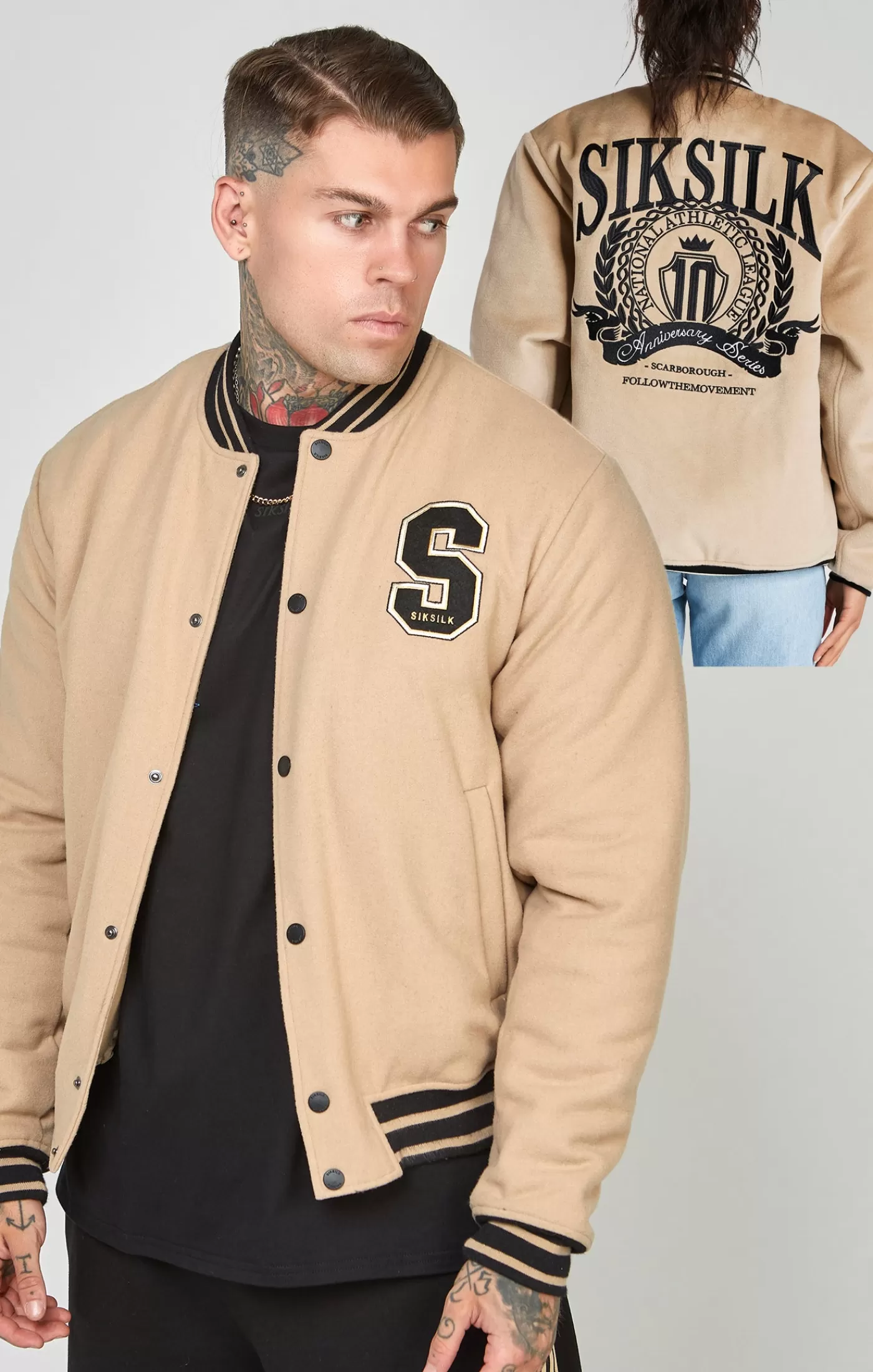 Cheap ECRU Anniversary Varsity Jacket Kurtki