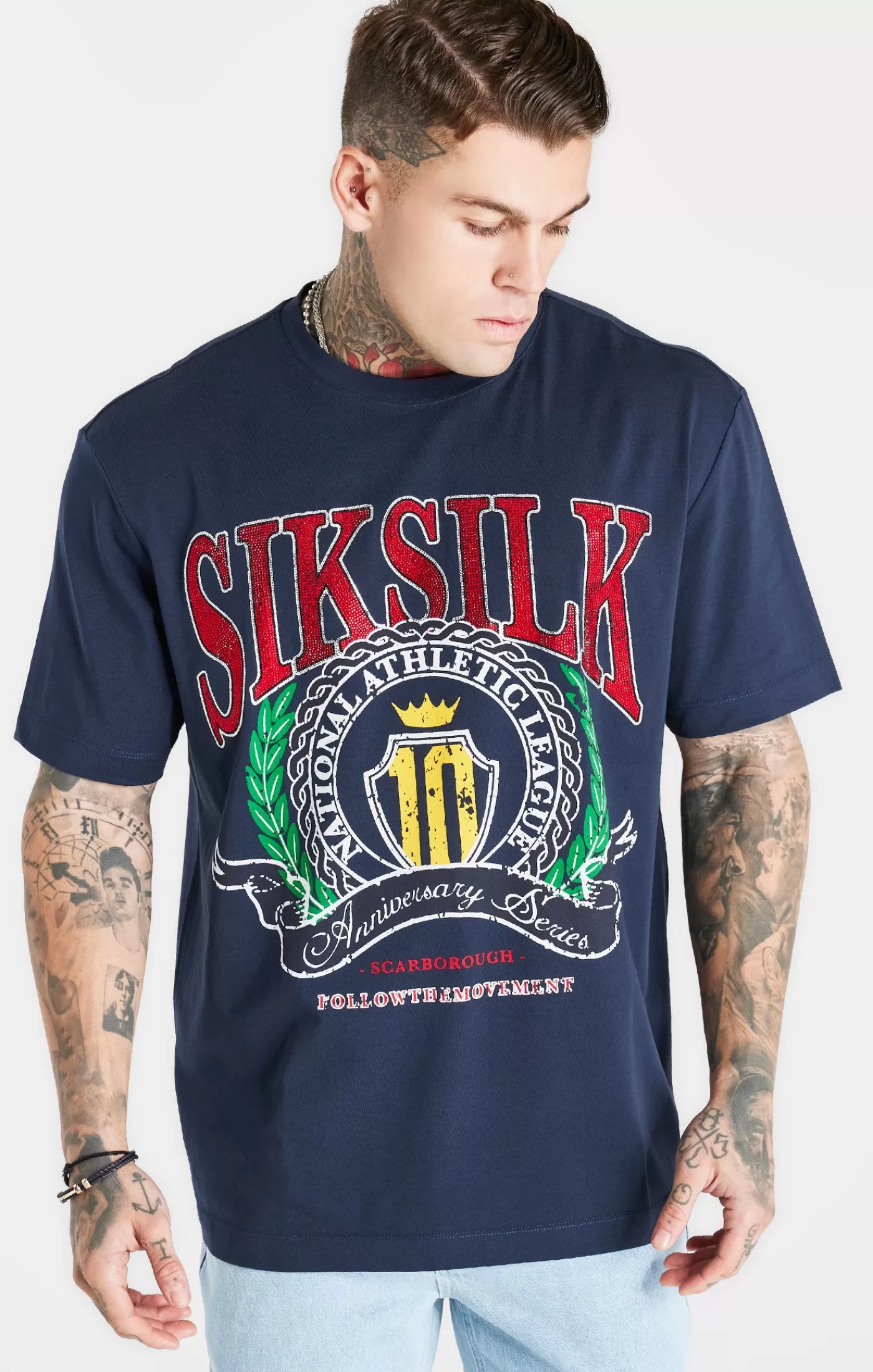 Best Navy Varsity Oversiased T-shirt Koszulki